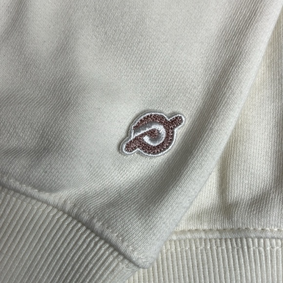 Peloton Platform Pullover Embroidered Cream Crew Sweatshirt - Picture 8 of 10
